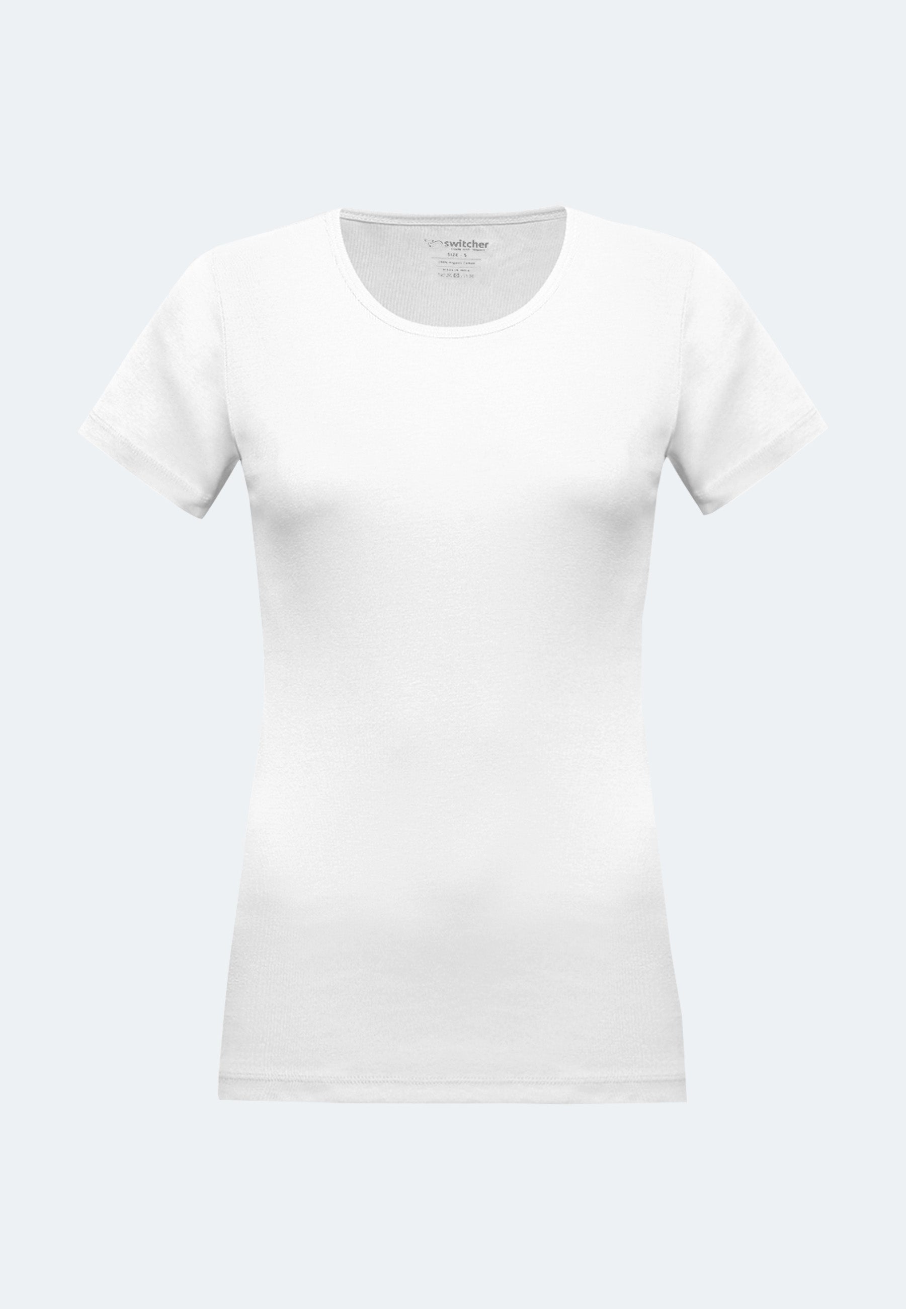 T-shirt côtelé à col rond Sally