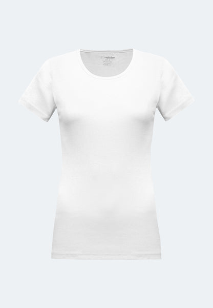 T-shirt côtelé à col rond Sally