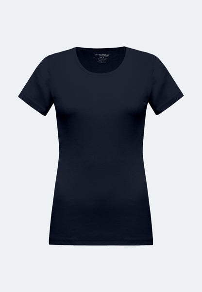 T-shirt côtelé à col rond Sally