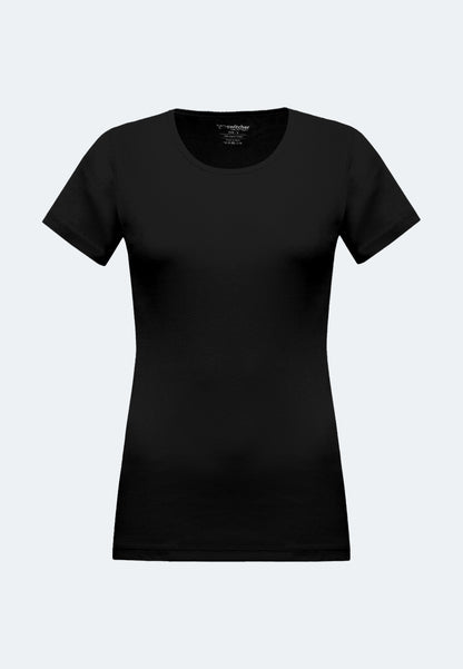 T-shirt côtelé à col rond Sally
