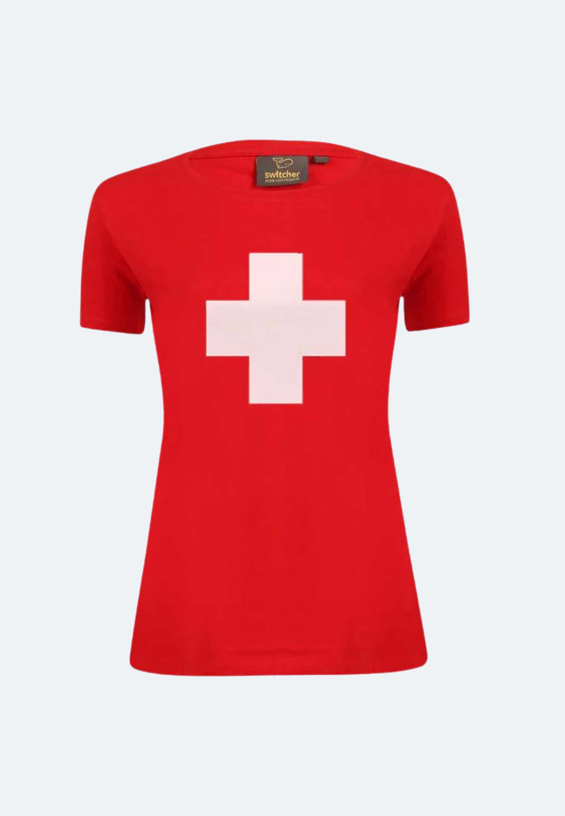 T-shirt Helvetica col V pour femme