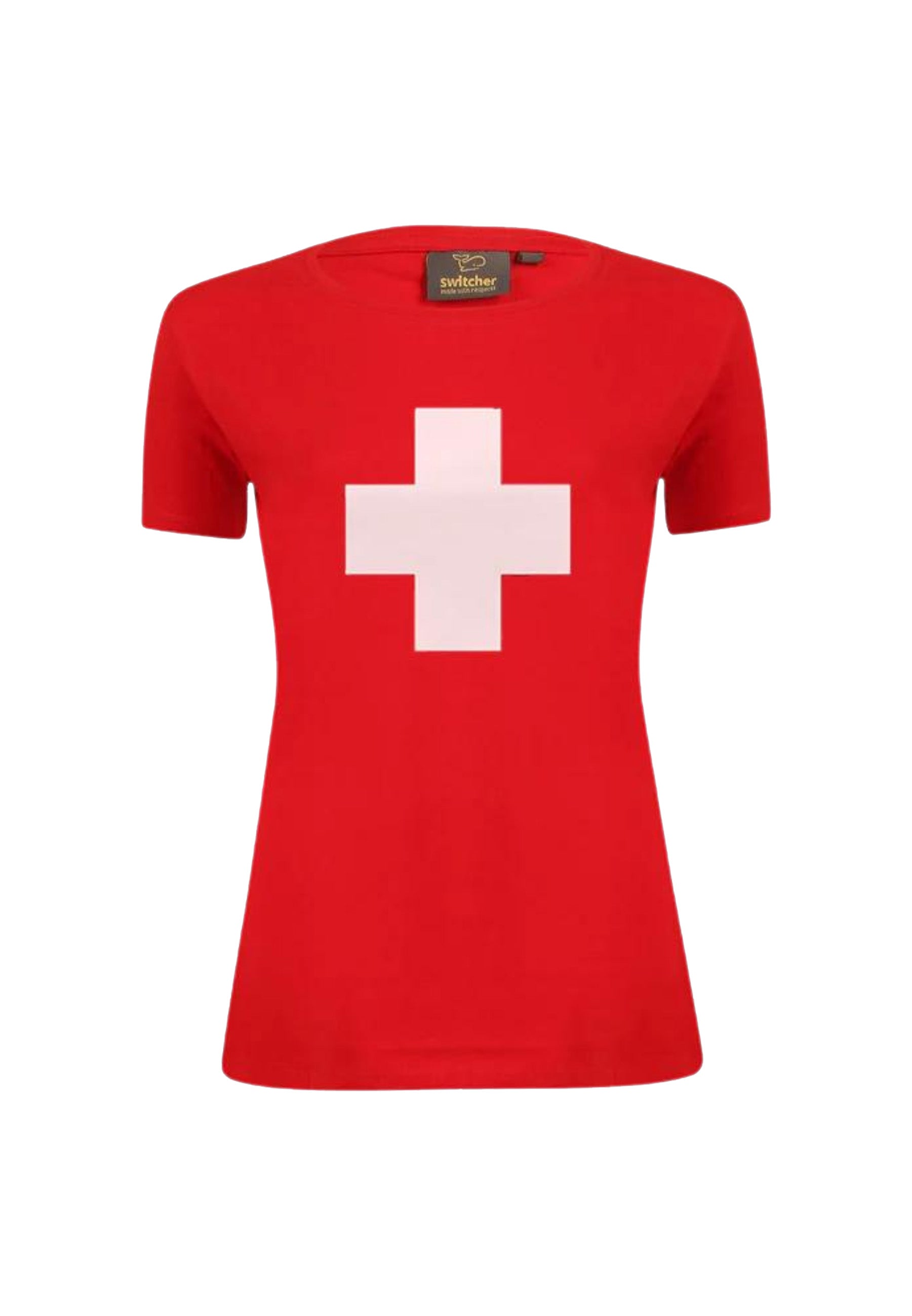 T-shirt Helvetica col V pour femme