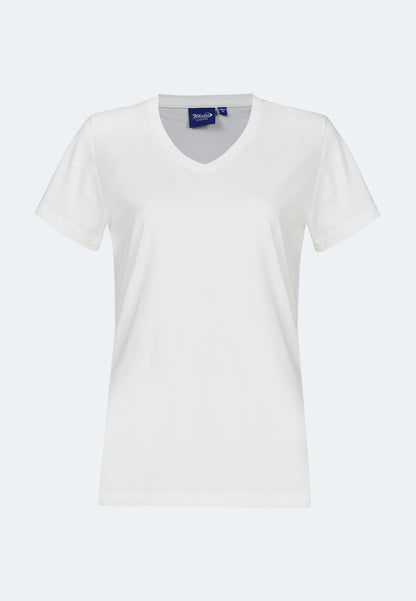 T-shirt femme col V Baleine