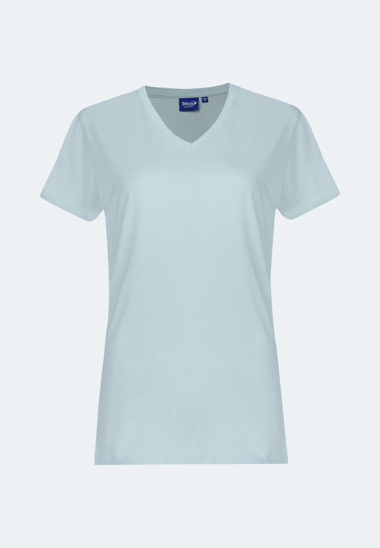 T-shirt femme col V Baleine
