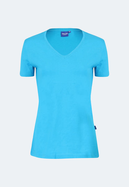 T-shirt femme col V Baleine