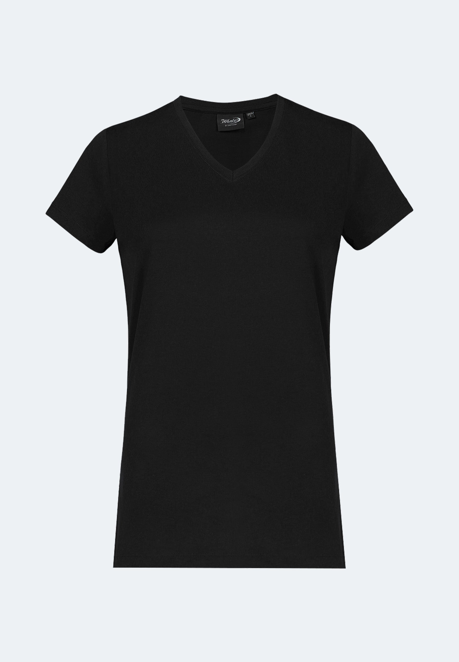 T-shirt femme col V Baleine