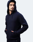 Sweat à capuche Switcher homme couleur casablanca/marine