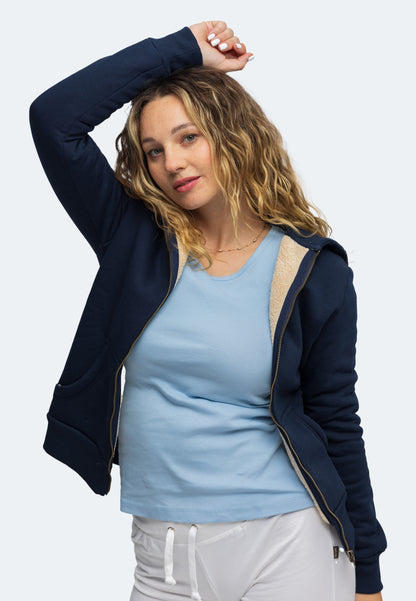 Sweat à capuche Switcher Sherpa couleur grimentz/20 marine