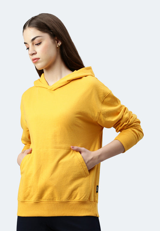 Sweat-shirt à capuche Lady skylar color/532 moutarde