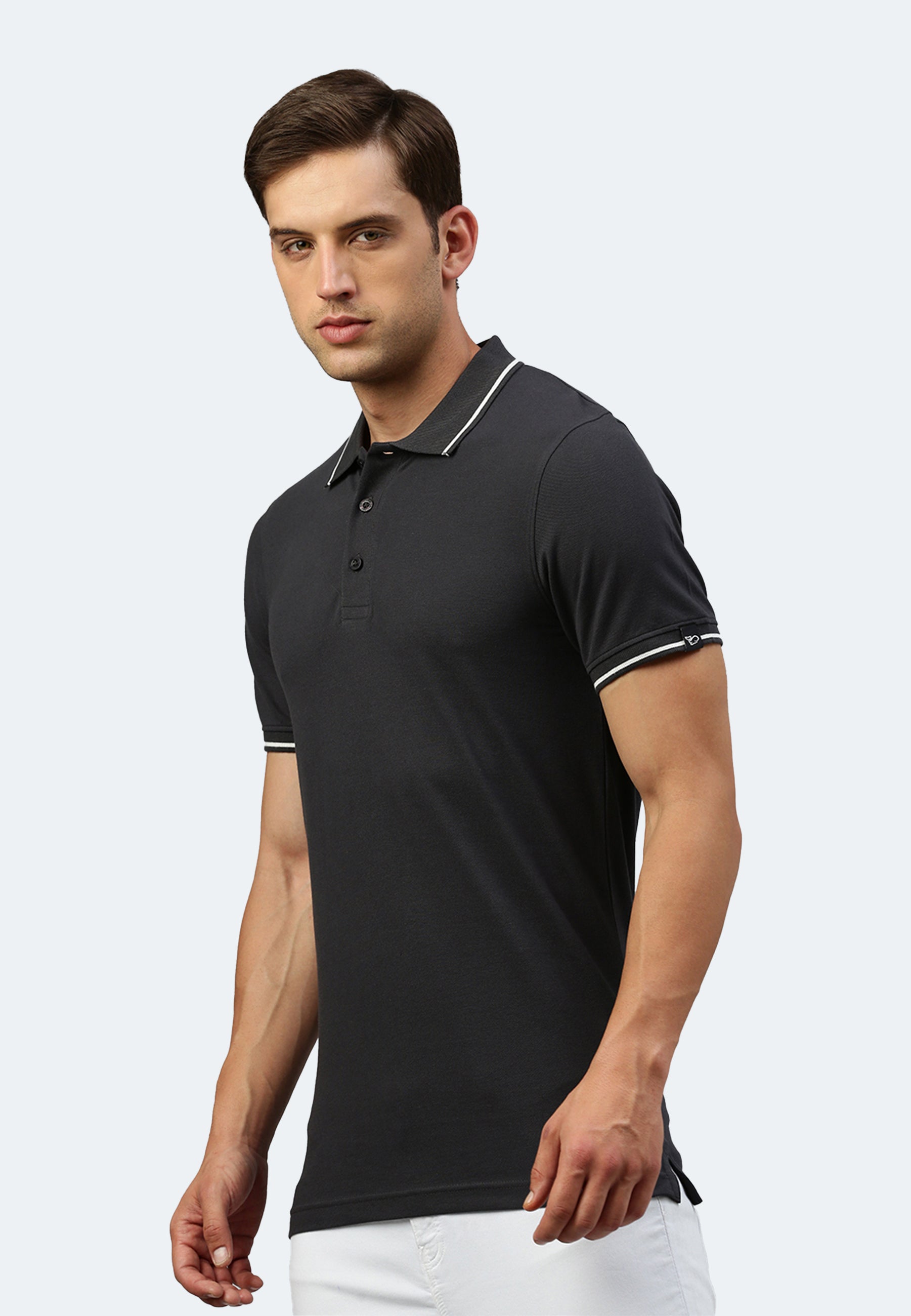 Polo contrasté avec élasthanne Ben