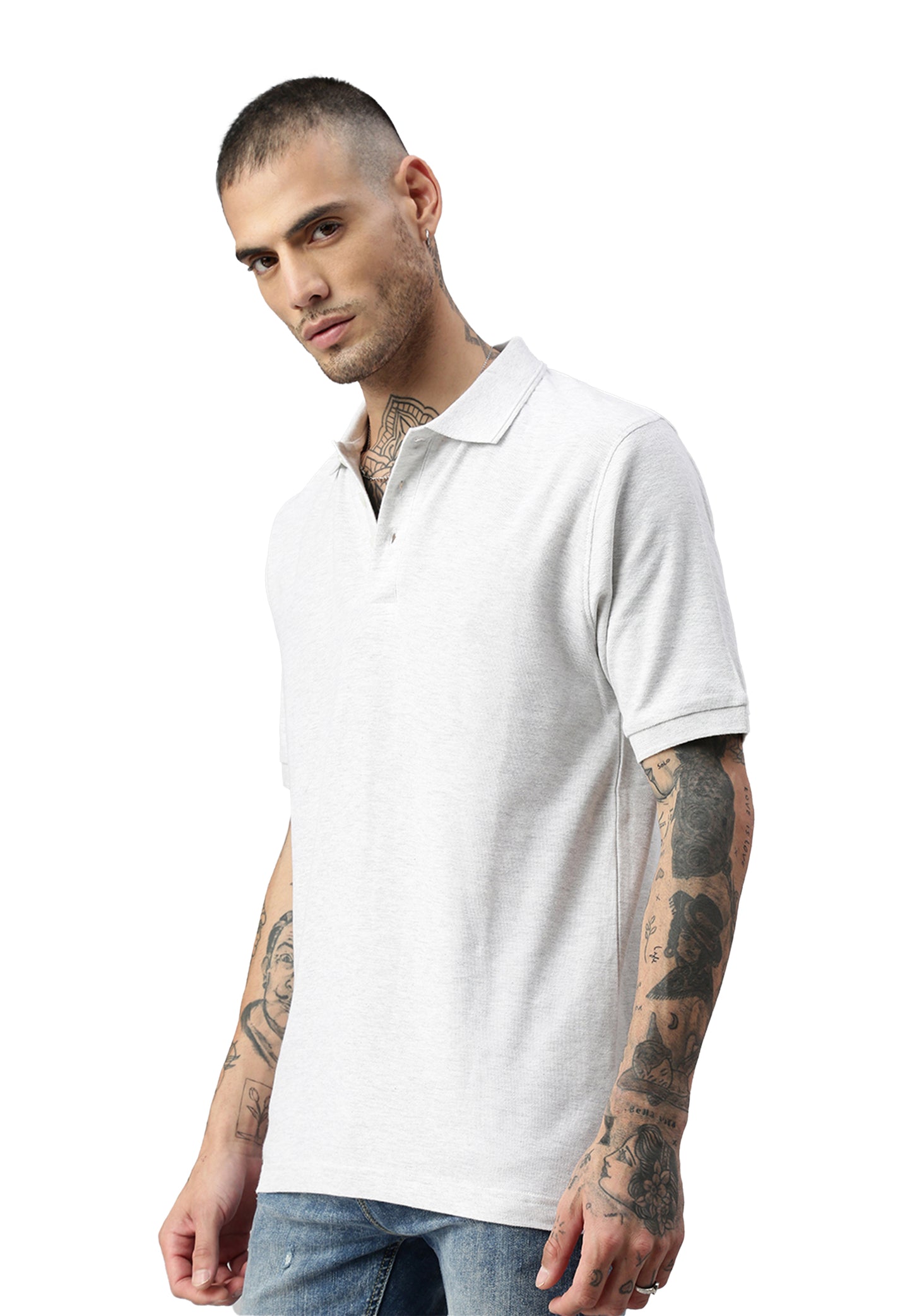 Switcher men's polo john color/43 blanc chine
