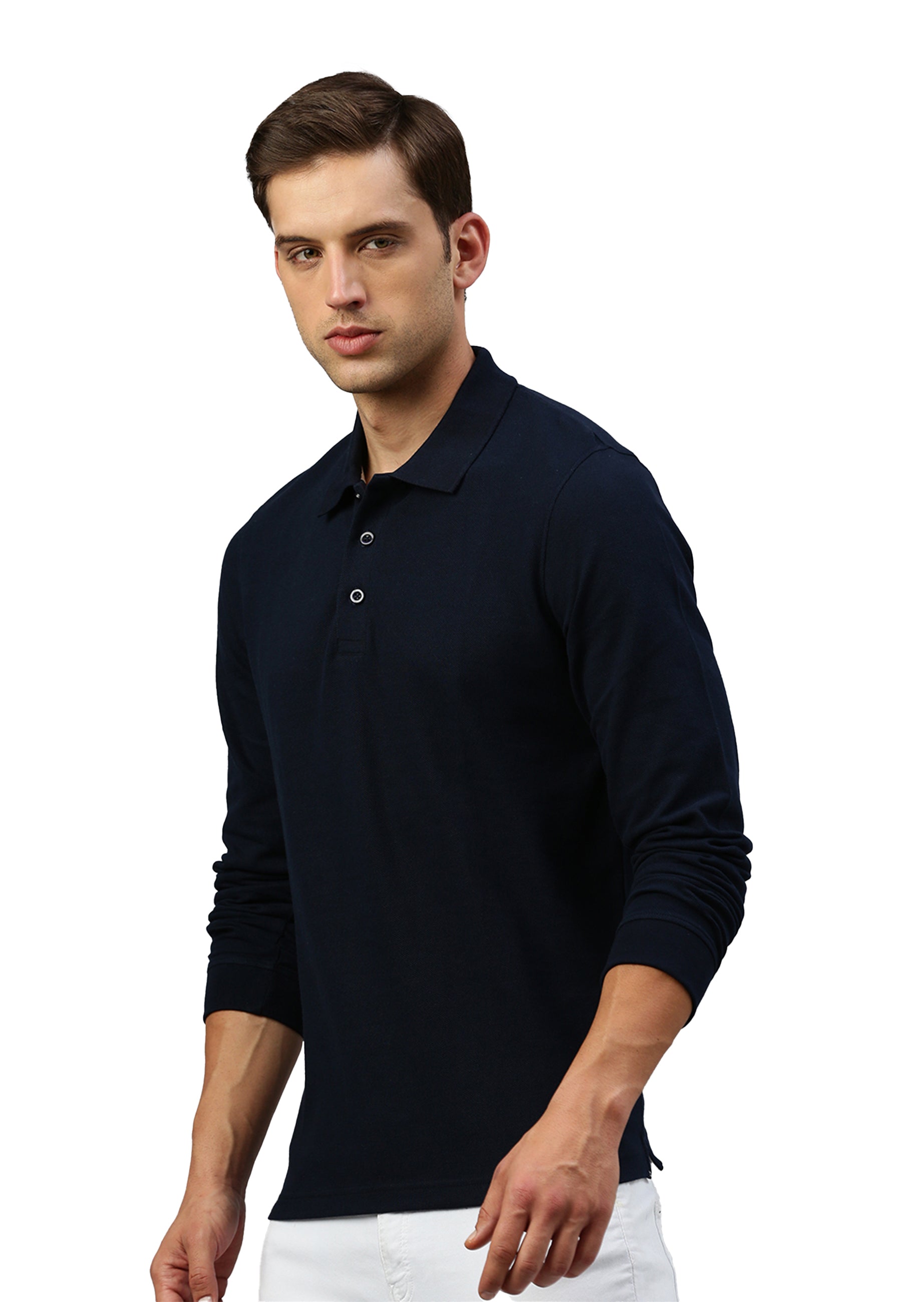 Polo piqué en coton à manches longues Ralph