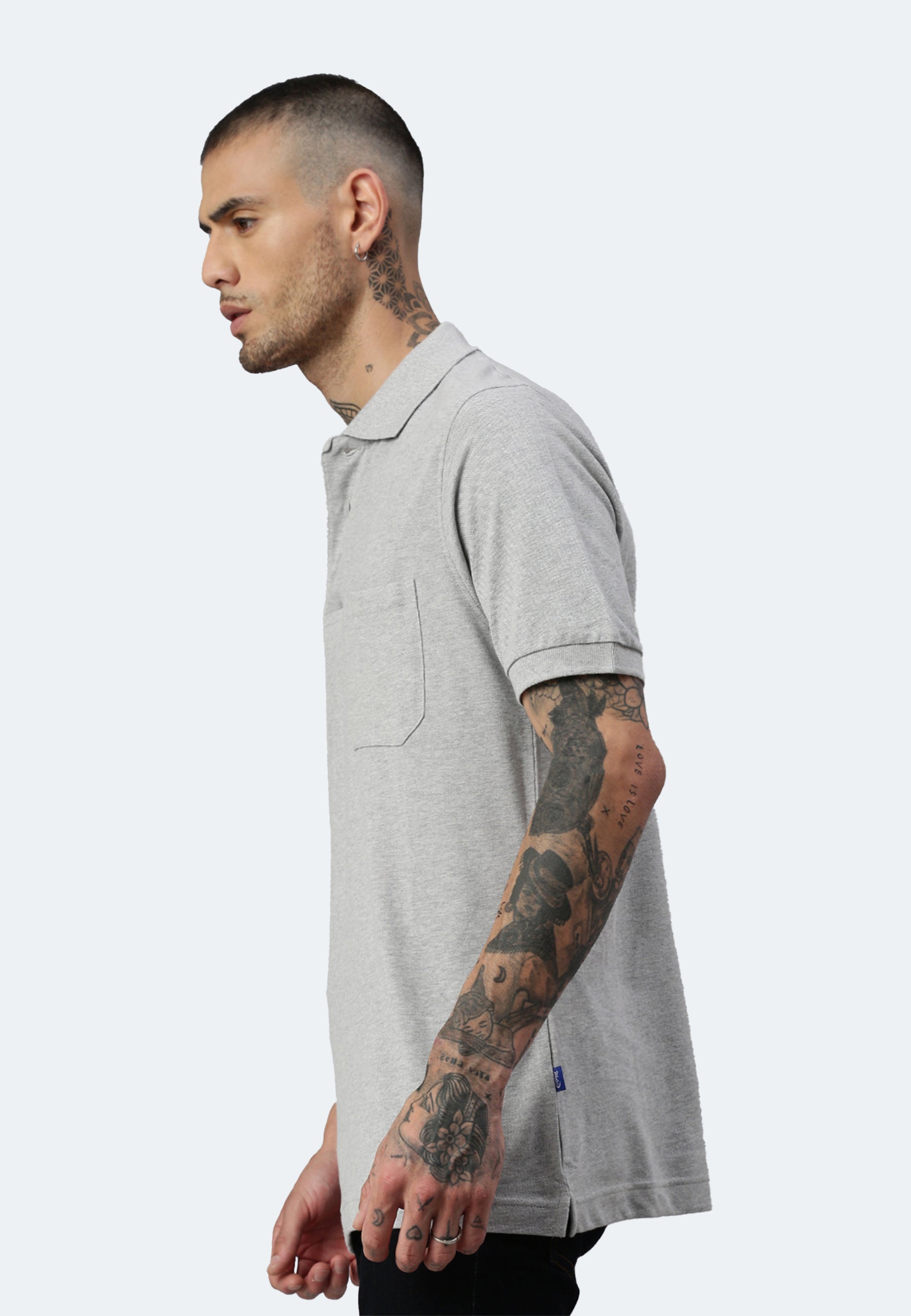 Switcher pocket polo whale color/gris chine
