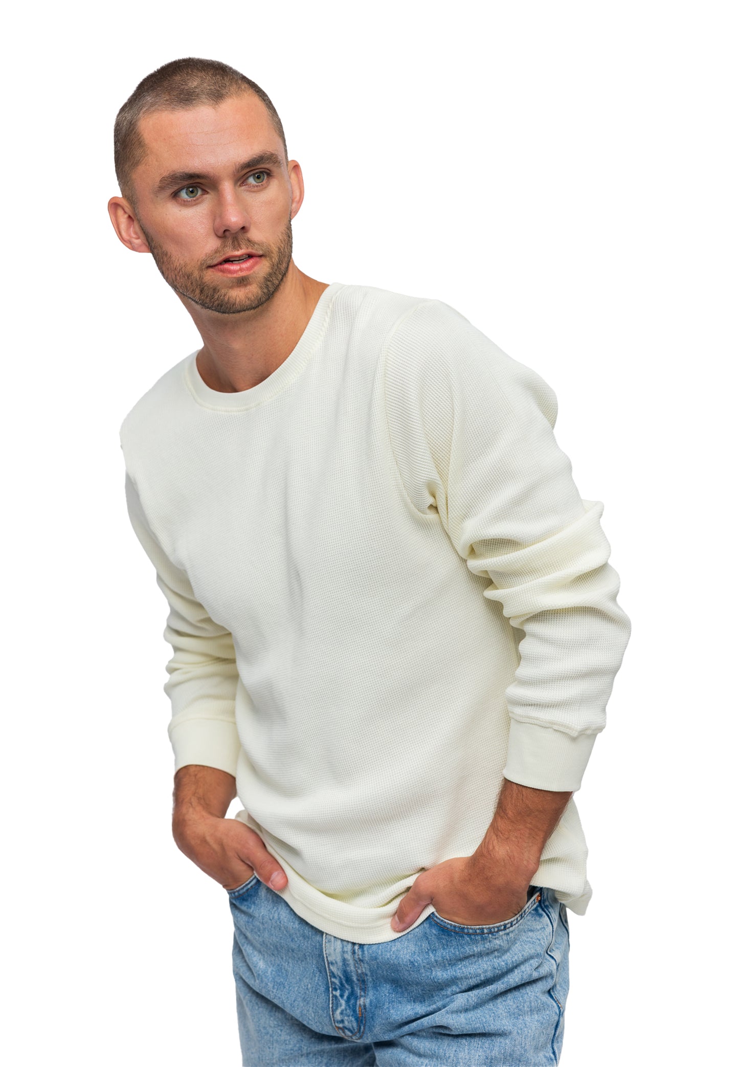 Switcher sweatshirt homme manuel color/601 blanc casse