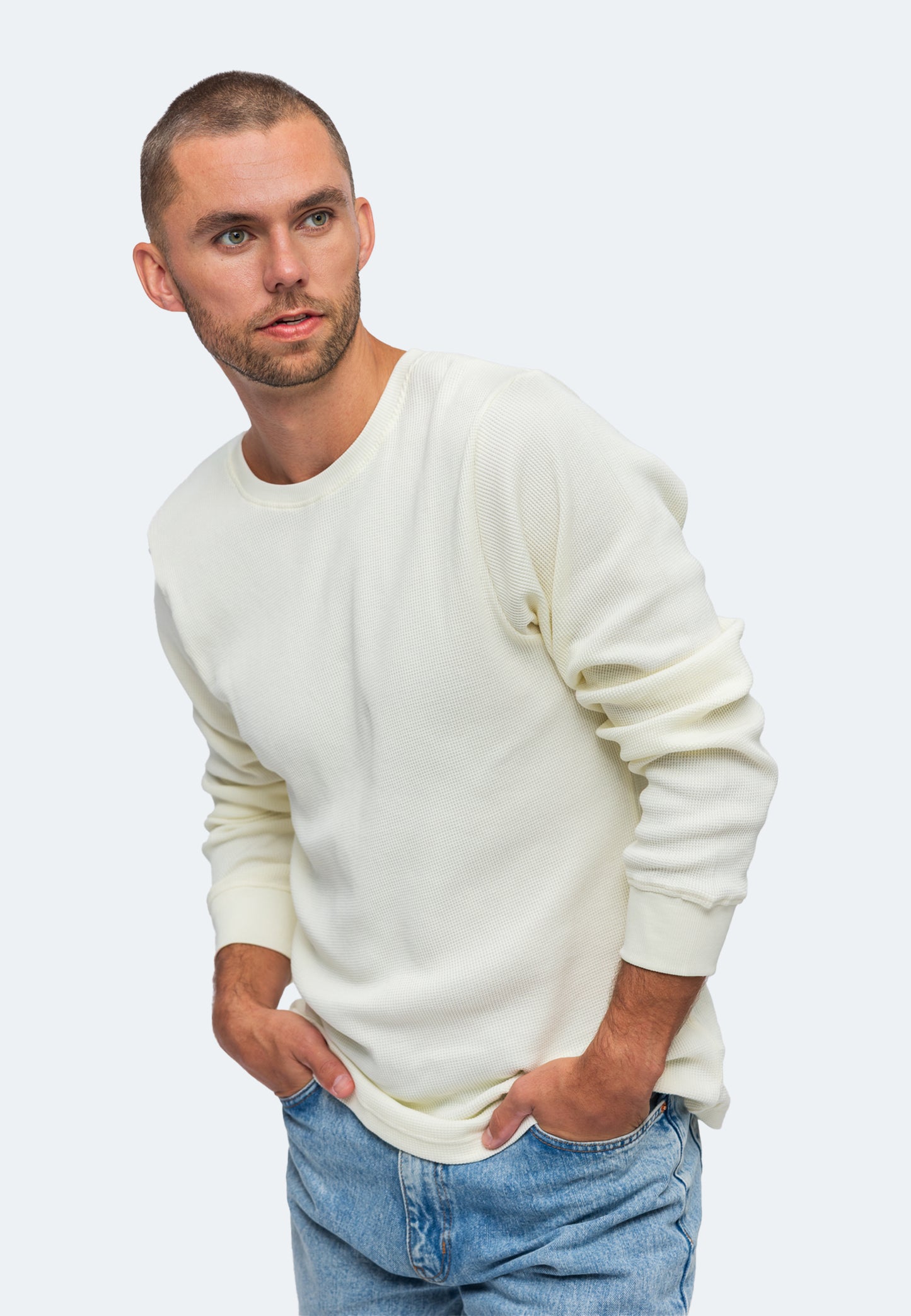 Switcher sweatshirt homme manuel color/601 blanc casse