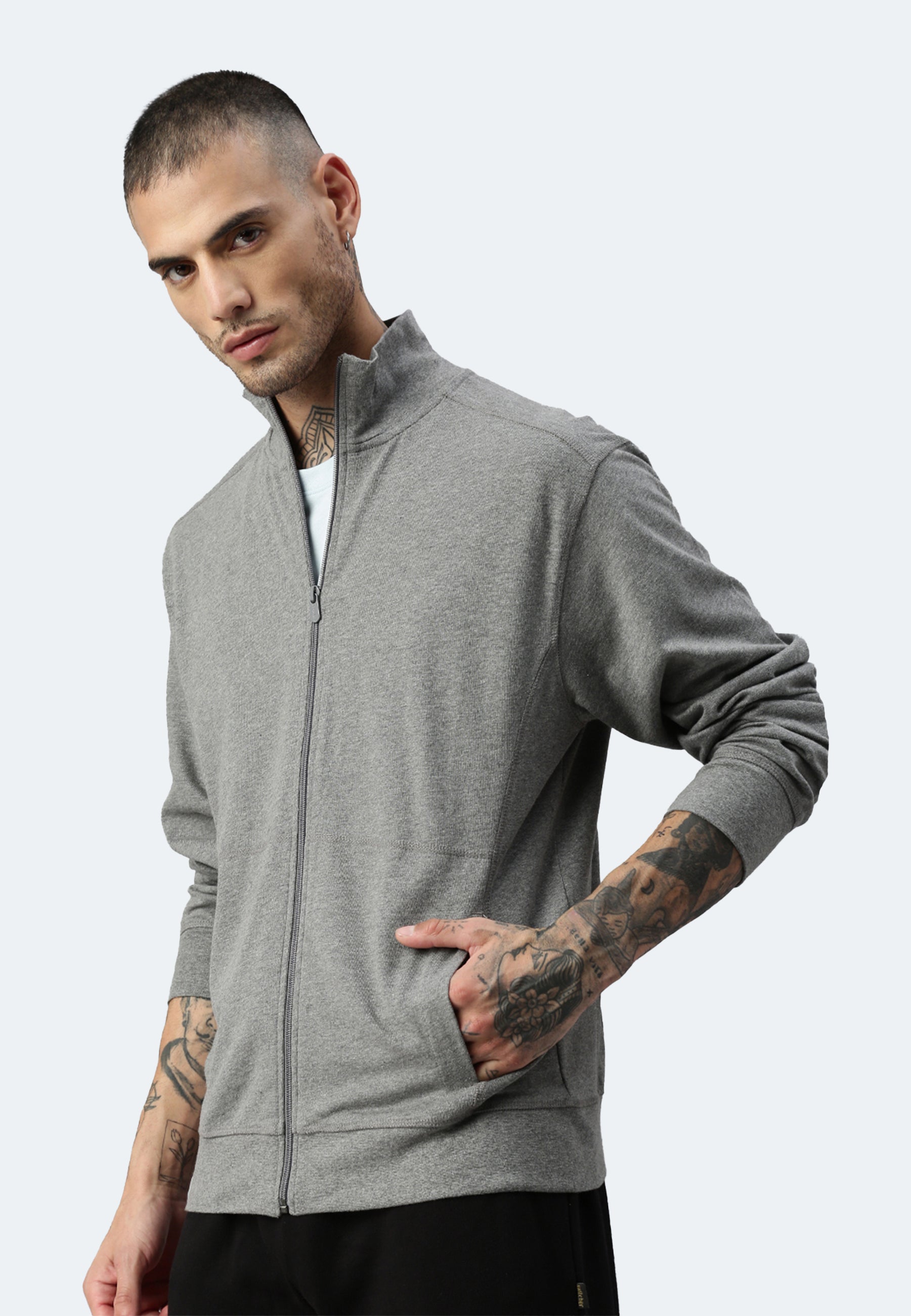 Veste zippée Switcher hommes dallas color/672 ebony chine