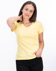 T-shirt côtelé col V Efia 2855