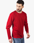 Sustainable clothing Switzerland, manches longues, manches longues, t-shirt, t-shirt, t-shirt homme, t-shirt long, t-shirt oversized, tissu recyclé, top recyclé, t-shirt rouge